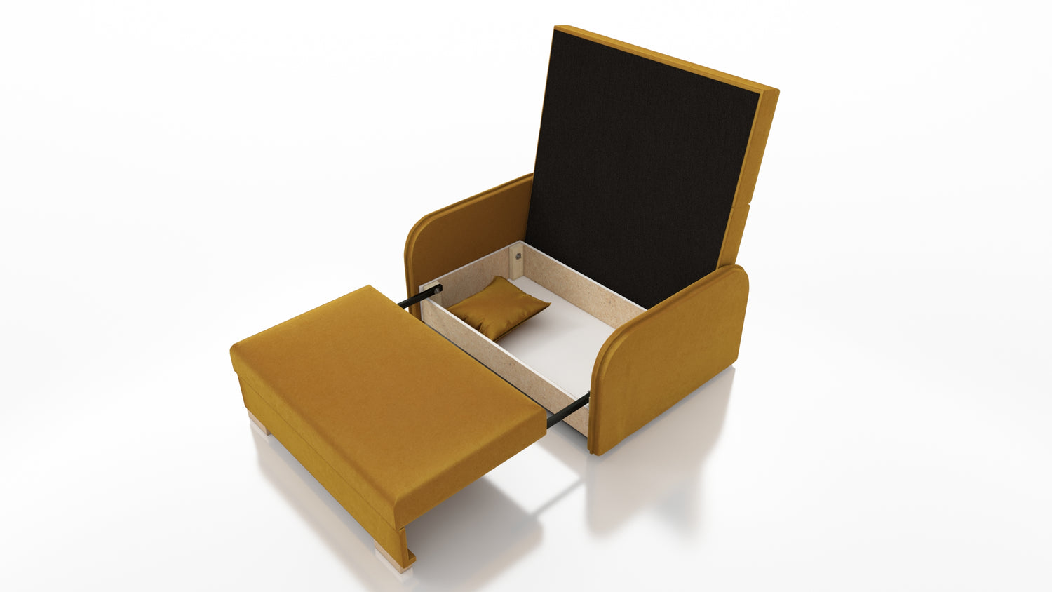 2 SEATER SOFA BED GOLDY 124CM EASY CLEAN FABRIC / SPRINGS + FOAMDimensions : width 124 cm height to the seat 38 cm side height 60 cm depth 100 cm seat depth 65 cm over sleeping 113/195 cm(no possibility to change dimensions) +/- 3BERLIN FABRIC CLICK HEREJ