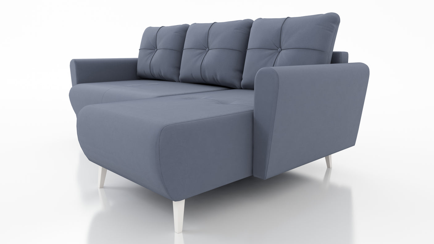 CORNER SOFA BED MONE UNIVERSAL 228cm EASY CLEAN FABRIC CHOICE OF COLOR / BONELL SPRINGS + FOAMTHIS MODEL IS UNIVERSAL WHICH MEANS YOU CAN CHOOSE CORNER SIDE DURING ASSEMBLYSpecification:- EASY CLEAN FABRIC (JASMINE AND KRONOS)- free-standing furniture uph