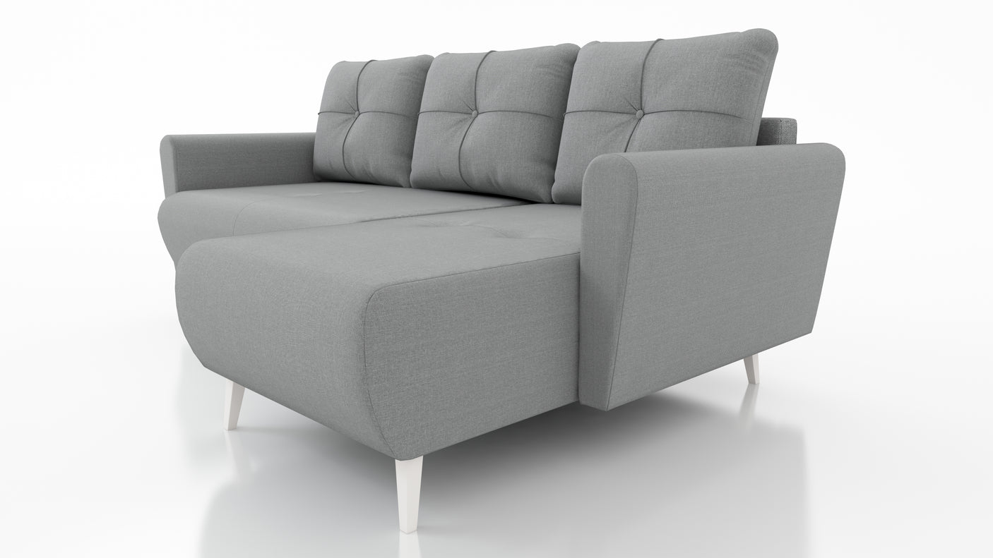 CORNER SOFA BED MONE UNIVERSAL 228cm EASY CLEAN FABRIC CHOICE OF COLOR / BONELL SPRINGS + FOAMTHIS MODEL IS UNIVERSAL WHICH MEANS YOU CAN CHOOSE CORNER SIDE DURING ASSEMBLYSpecification:- EASY CLEAN FABRIC (JASMINE AND KRONOS)- free-standing furniture uph