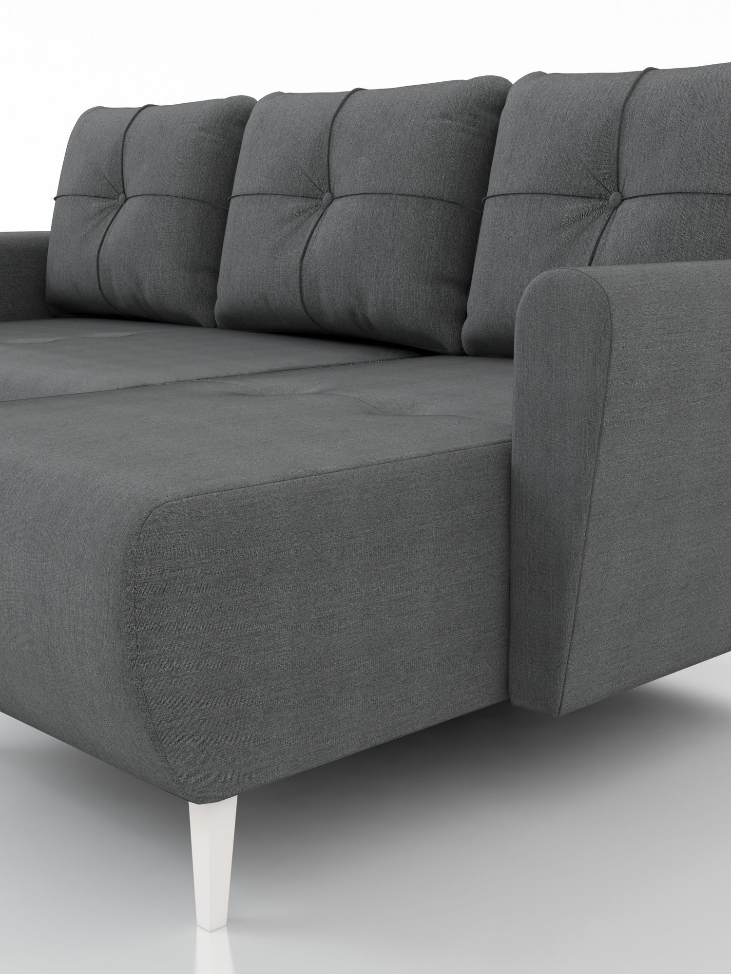 CORNER SOFA BED MONE UNIVERSAL 228cm EASY CLEAN FABRIC CHOICE OF COLOR / BONELL SPRINGS + FOAMTHIS MODEL IS UNIVERSAL WHICH MEANS YOU CAN CHOOSE CORNER SIDE DURING ASSEMBLYSpecification:- EASY CLEAN FABRIC (JASMINE AND KRONOS)- free-standing furniture uph