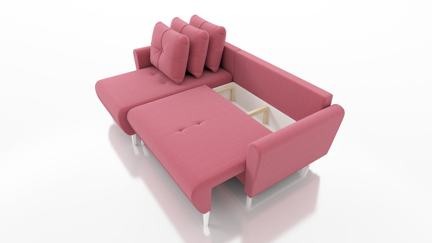 CORNER SOFA BED MONE UNIVERSAL 228cm EASY CLEAN FABRIC CHOICE OF COLOR / BONELL SPRINGS + FOAMTHIS MODEL IS UNIVERSAL WHICH MEANS YOU CAN CHOOSE CORNER SIDE DURING ASSEMBLYSpecification:- EASY CLEAN FABRIC (JASMINE AND KRONOS)- free-standing furniture uph