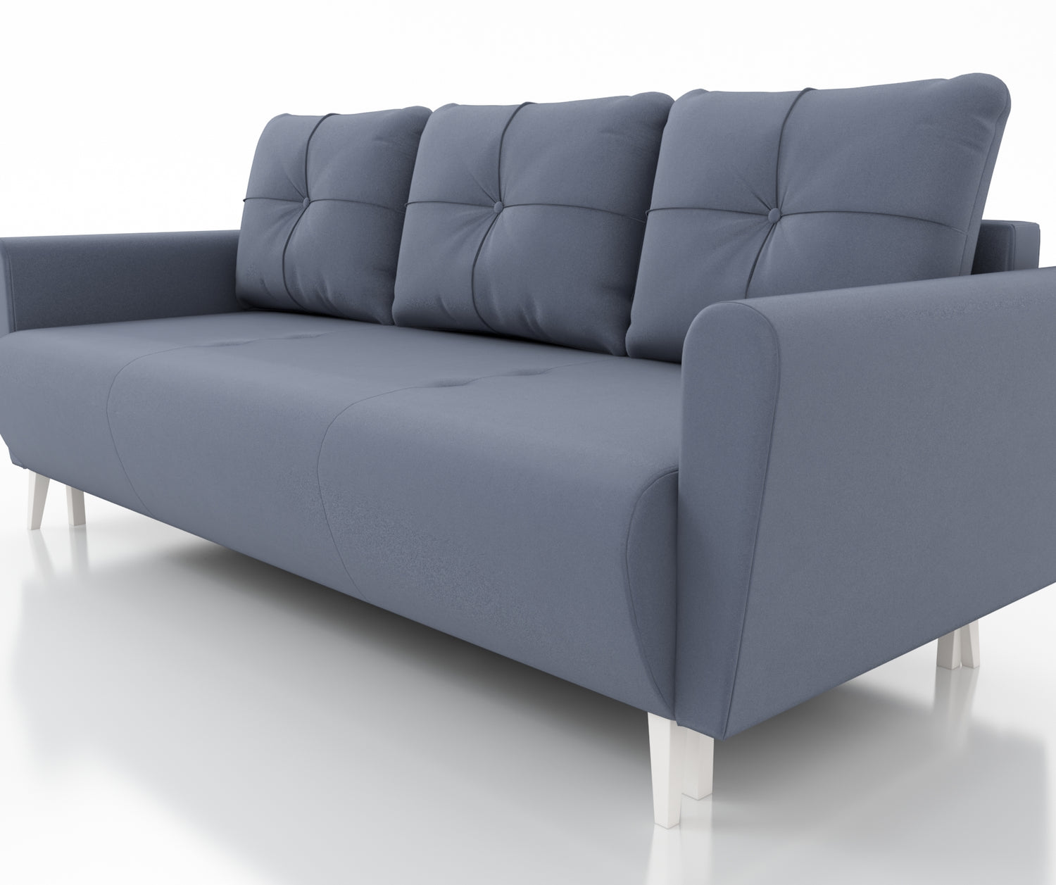 SOFA BED MONE CHOICE OF COLOR 221CM SEASY CLEAN FABRIC / BONELL SPRINGS + FOAMSofa dimensions: sleeping area 135/191 cm width 221 cm depth 96 cm height to the seat 44 cm height of the legs 13 cmSpecification: EASY CLEAN FABRIC free-standing furniture upho