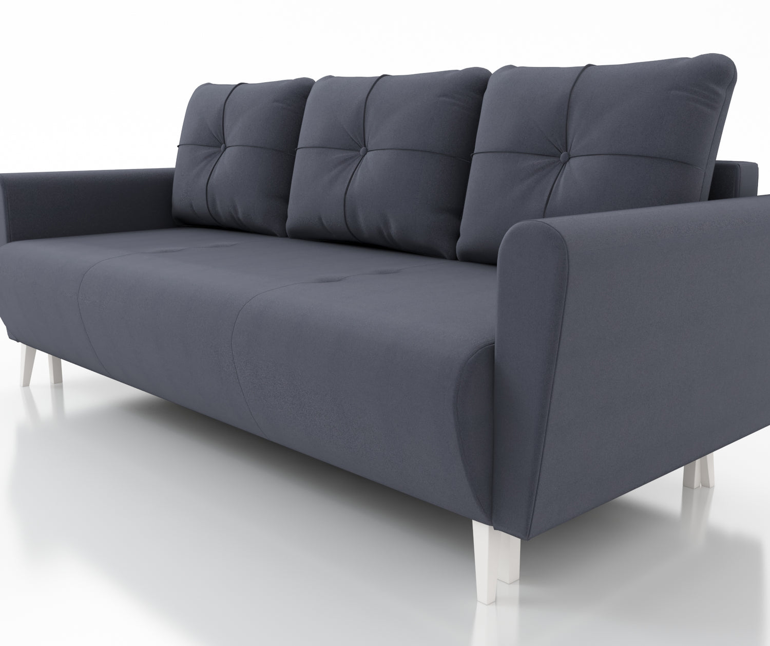 SOFA BED MONE CHOICE OF COLOR 221CM SEASY CLEAN FABRIC / BONELL SPRINGS + FOAMSofa dimensions: sleeping area 135/191 cm width 221 cm depth 96 cm height to the seat 44 cm height of the legs 13 cmSpecification: EASY CLEAN FABRIC free-standing furniture upho