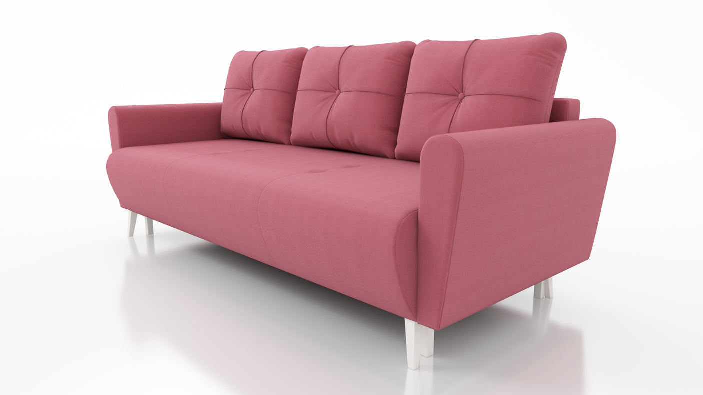 SOFA BED MONE CHOICE OF COLOR 221CM SEASY CLEAN FABRIC / BONELL SPRINGS + FOAMSofa dimensions: sleeping area 135/191 cm width 221 cm depth 96 cm height to the seat 44 cm height of the legs 13 cmSpecification: EASY CLEAN FABRIC free-standing furniture upho