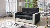 TWO SEATER SOFA BED BELLA II 137CM / SPRINGS + FOAMDimensions :- width 137 cm- height 85 cm- depth 95 cm- area sleeping 113/195 cm +/- 3The sofa is made on a wooden skeleton, the seat uses corrugated springs and PUR T30 / 42 foam. The sofa is unfolded usi