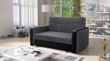 TWO SEATER SOFA BED BELLA II 137CM / SPRINGS + FOAMDimensions :- width 137 cm- height 85 cm- depth 95 cm- area sleeping 113/195 cm +/- 3The sofa is made on a wooden skeleton, the seat uses corrugated springs and PUR T30 / 42 foam. The sofa is unfolded usi