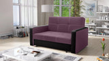 TWO SEATER SOFA BED BELLA II 137CM / SPRINGS + FOAMDimensions :- width 137 cm- height 85 cm- depth 95 cm- area sleeping 113/195 cm +/- 3The sofa is made on a wooden skeleton, the seat uses corrugated springs and PUR T30 / 42 foam. The sofa is unfolded usi