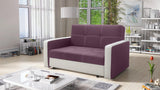TWO SEATER SOFA BED BELLA II 137CM / SPRINGS + FOAMDimensions :- width 137 cm- height 85 cm- depth 95 cm- area sleeping 113/195 cm +/- 3The sofa is made on a wooden skeleton, the seat uses corrugated springs and PUR T30 / 42 foam. The sofa is unfolded usi