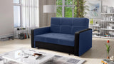 TWO SEATER SOFA BED BELLA II 137CM / SPRINGS + FOAMDimensions :- width 137 cm- height 85 cm- depth 95 cm- area sleeping 113/195 cm +/- 3The sofa is made on a wooden skeleton, the seat uses corrugated springs and PUR T30 / 42 foam. The sofa is unfolded usi