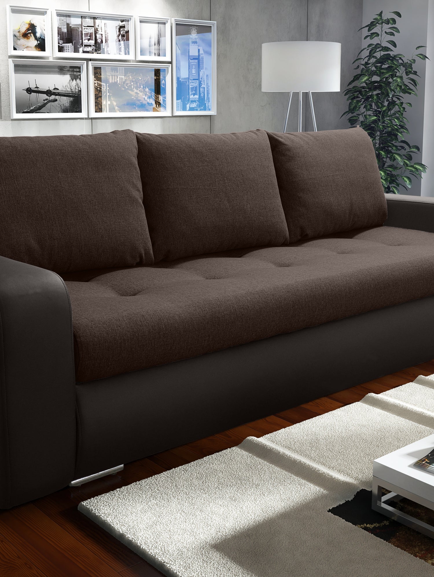 SOFA BED DAVY 228CM / BONELL SPRINGS + FOAM CHOICE OF COLORMADE IN FABRIC INARI CLICK HERE + MADRID FAUX LEATHER CLICK HERE Dimensions:- 143/190 sleeping area- width 228- depth 93- height to the seat 42* dimensions are given with a tolerance of +/- 3 cmSp