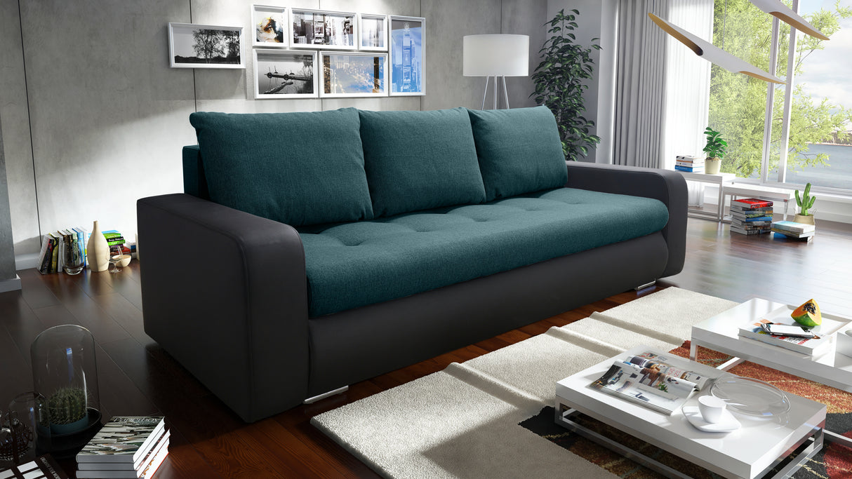 SOFA BED DAVY 228CM / BONELL SPRINGS + FOAM CHOICE OF COLORMADE IN FABRIC INARI CLICK HERE + MADRID FAUX LEATHER CLICK HERE Dimensions:- 143/190 sleeping area- width 228- depth 93- height to the seat 42* dimensions are given with a tolerance of +/- 3 cmSp