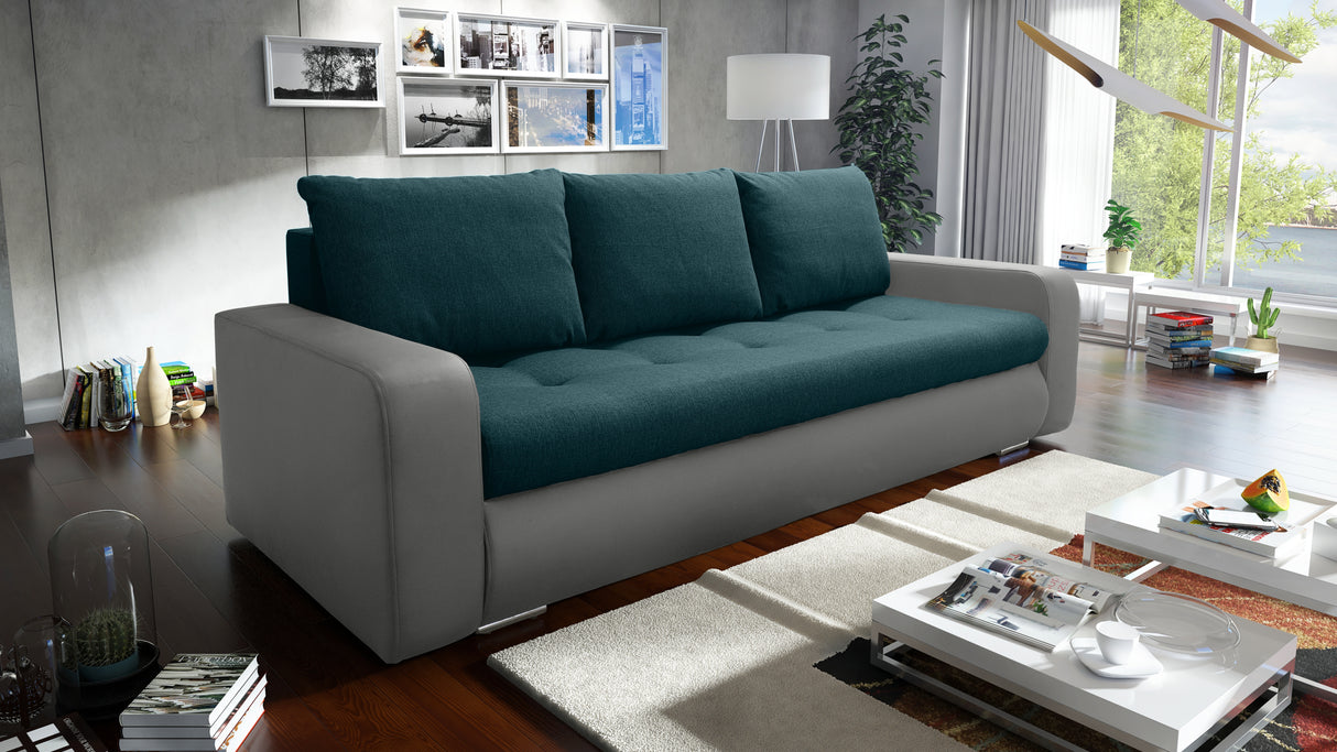 SOFA BED DAVY 228CM / BONELL SPRINGS + FOAM CHOICE OF COLORMADE IN FABRIC INARI CLICK HERE + MADRID FAUX LEATHER CLICK HERE Dimensions:- 143/190 sleeping area- width 228- depth 93- height to the seat 42* dimensions are given with a tolerance of +/- 3 cmSp