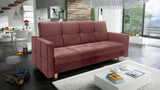 SOFA BED COSMO 210cm / SPRINGS + FOAM CHOICE OF COLOR EASY CLEAN FABRICSofa dimensions: sleeping area 120/187 cm width 210 cm depth 90 cm height to the seat 43 cm height of the legs 9 cm* dimensions are given with a tolerance of +/- 3 cmThe sleeping area