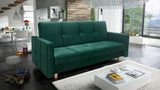 SOFA BED COSMO 210cm / SPRINGS + FOAM CHOICE OF COLOR EASY CLEAN FABRICSofa dimensions: sleeping area 120/187 cm width 210 cm depth 90 cm height to the seat 43 cm height of the legs 9 cm* dimensions are given with a tolerance of +/- 3 cmThe sleeping area