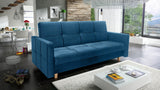 SOFA BED COSMO 210cm / SPRINGS + FOAM CHOICE OF COLOR EASY CLEAN FABRICSofa dimensions: sleeping area 120/187 cm width 210 cm depth 90 cm height to the seat 43 cm height of the legs 9 cm* dimensions are given with a tolerance of +/- 3 cmThe sleeping area