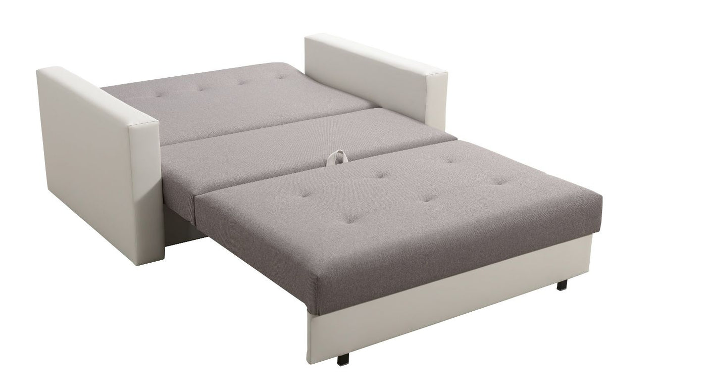 2 SEATER SOFA BED SMART II 137CM ETNA 91 / ENTA 95 / SPRINGS + FOAMDimensions :- width 137 cm- height 85 cm- depth 95 cm- area sleeping 113/195 cm(no possibility to change dimensions) +/- 3The sofa is made on a wooden skeleton, the seat uses corrugated sp