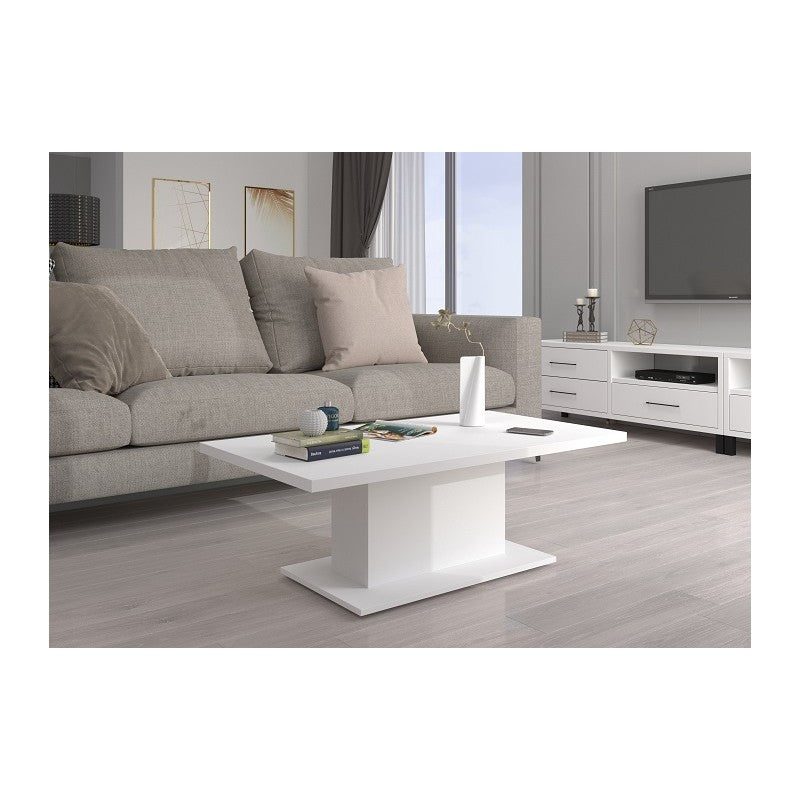 COFFEE TABLE BRISTOL WHITE 110X60CM - Anna Furniture