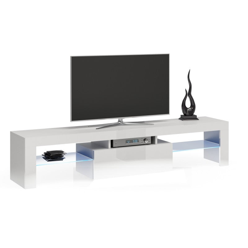 TV STAND DACO WHITE GLOSS FRONTS 160CM